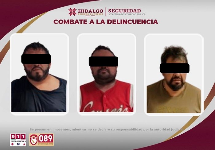 SSPH Asegura a Individuos Por Robo de Vehículo en Pachuca