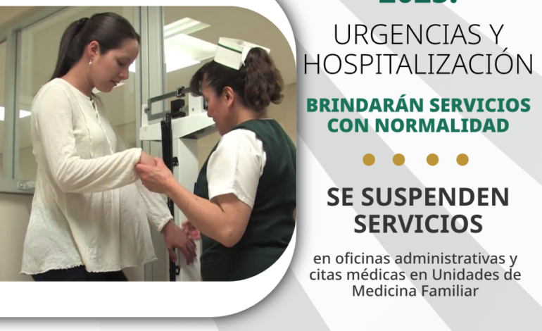 Garantiza IMSS Hidalgo atención médica y servicios de Urgencias en Navidad