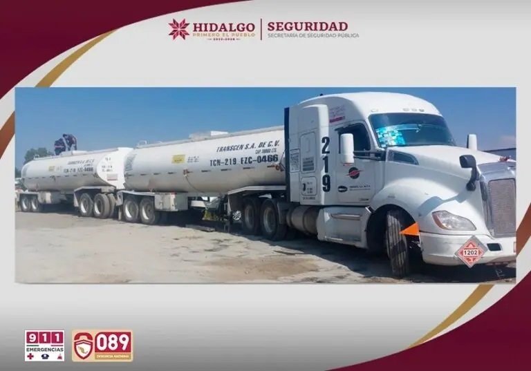 La Secretaría de Seguridad Pública de Hidalgo (SSPH) Aseguró 60 Mil Litros de Hidrocarburo