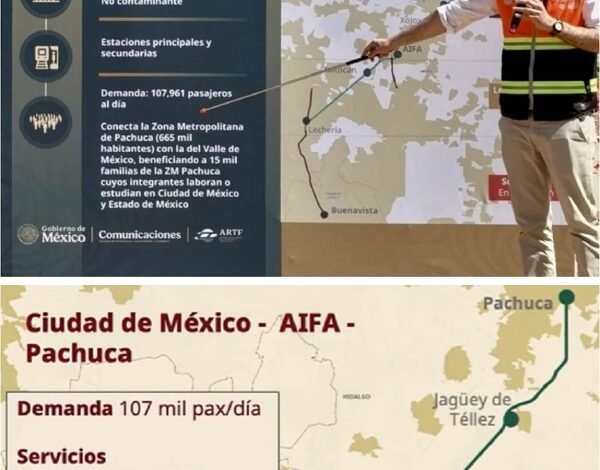 Se Concretó la Expropiación de 218 Mil 716.774 Metros de Terreno Para el Tren Interurbano AIFA-Pachuca