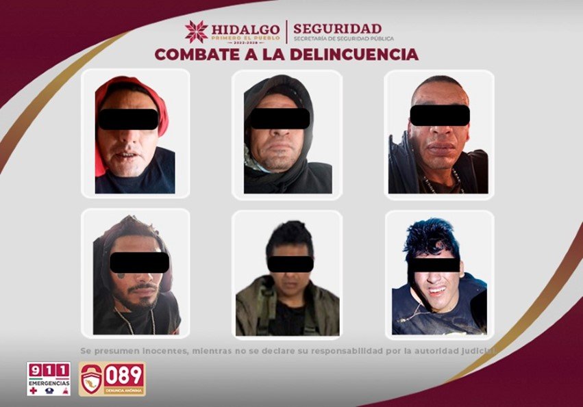 SSPH, Guardia Nacional y SEDENA detienen a seis sujetos armados en Tula Tras Ataques Armados