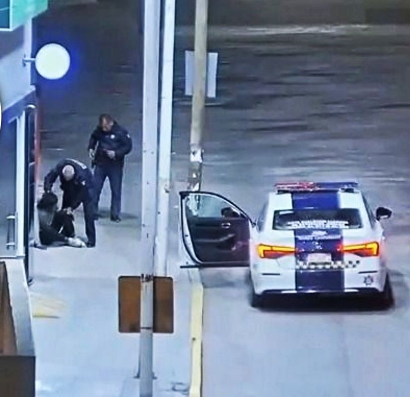 Detecta el C4, a Dos Sujetos Que Robaban Cableado de Un Poste de Alumbrado Público, son Perseguidos y Asegurados