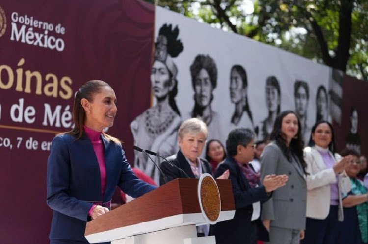 Develación de 6 Esculturas de Mujeres Ancestras en El Paseo de Las Heroínas, Símbolo Firme Contra El Racismo, Clasismo y Machismo: Presidenta Claudia Sheinbaum