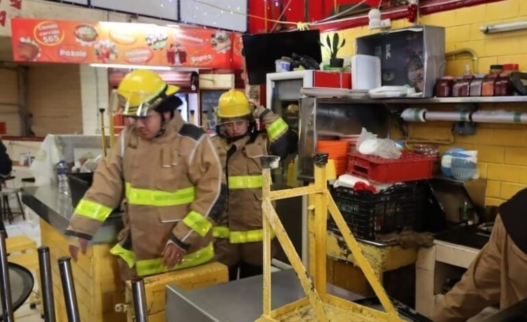 Flamazo en el Mercado Benito Juárez de Pachuca, Saldo un Herido y Daños Materiales