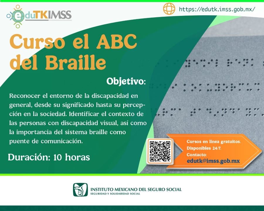 Ofrece IMSS Hidalgo curso “El ABC del Braille” a través de EDUKT IMSS