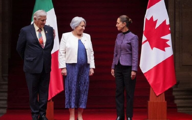 Recibe Presidenta Claudia Sheinbaum a La Gobernadora General de Canadá, Mary Simon, en Palacio Nacional