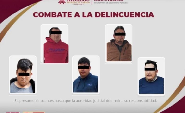 SSPH Asegura a Seis Presuntos Huachicoleros en Acaxochitlán