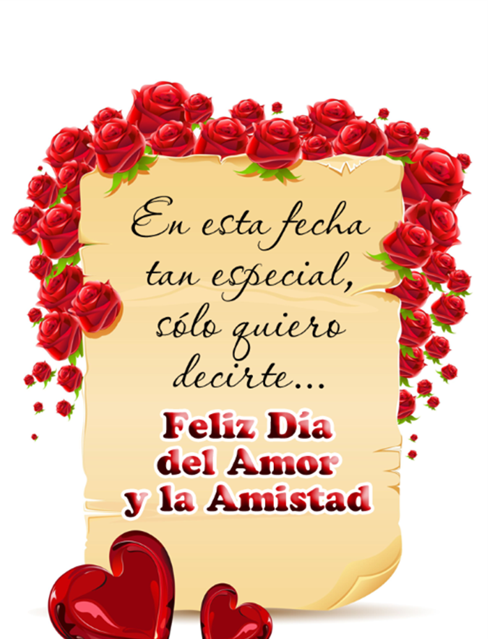 Felicidades hoy es el Día del Amor y la Amistad