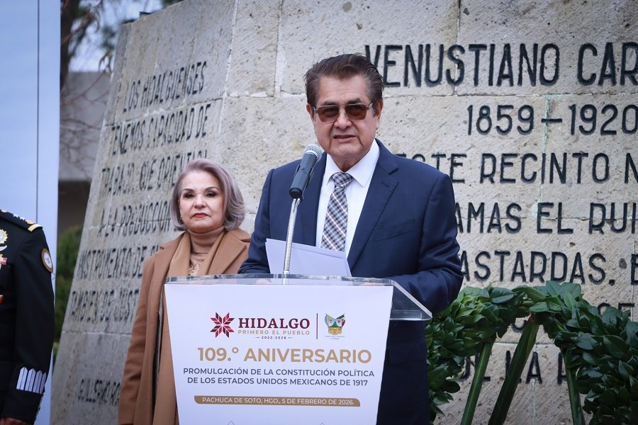 Conmemoran en Hidalgo 109 Años el 109 Aniversario de la Promulgación de la Constitución Política de los Estados Unidos Mexicanos de 1917