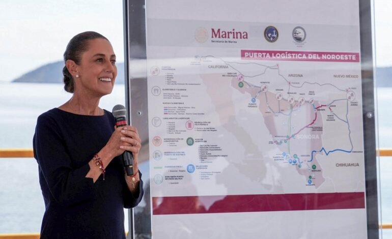 Claudia Sheinbaum Anuncia Expansión del Puerto de Guaymas a Cargo de la SEMAR con Inversión Mixta de 130 Mil Millones de Pesos (Mdp), Iniciará El Primer Trimestre de Este Año.