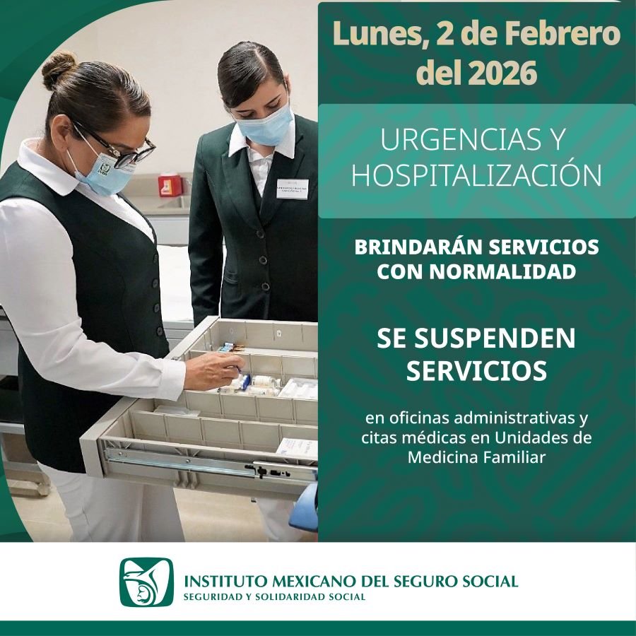 Garantiza IMSS Hidalgo Atención Médica Continua y de Urgencias Durante Puente del 2 de Febrero de 2026