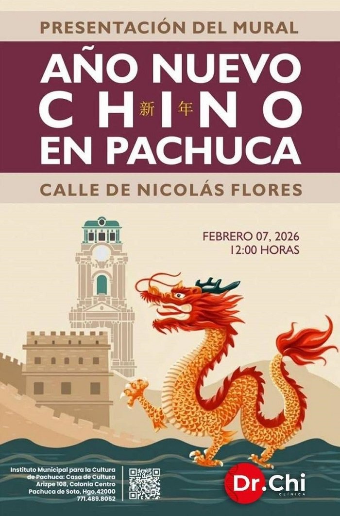 Hoy Inauguran El Mural Titulado “Año Nuevo Chino en Pachuca”, Ubicado en la Calle de Nicolás Flores (Callejón del Viento), Colonia Centro, Pachuca.