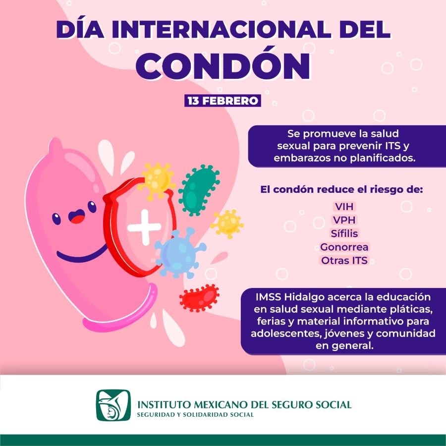 Impulsa IMSS Hidalgo Uso del Condón Como Medida de Protección de ITS y Embarazos No Planificados