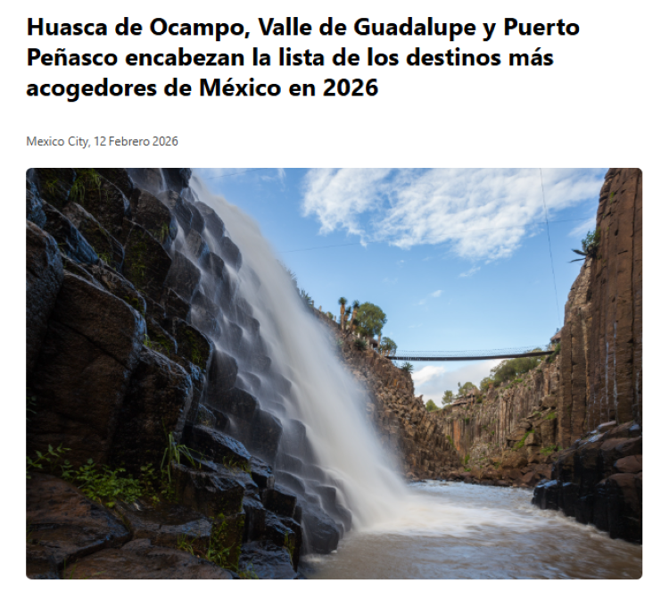 Los destinos más acogedores de México en 2026 son: