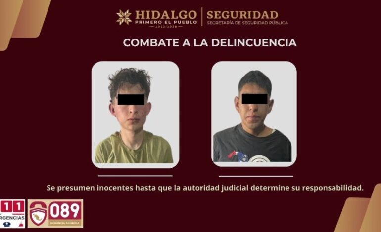 SSPH Detiene a Dos Responsables Por Robo de Autos de Alta Gama en Tula de Allende