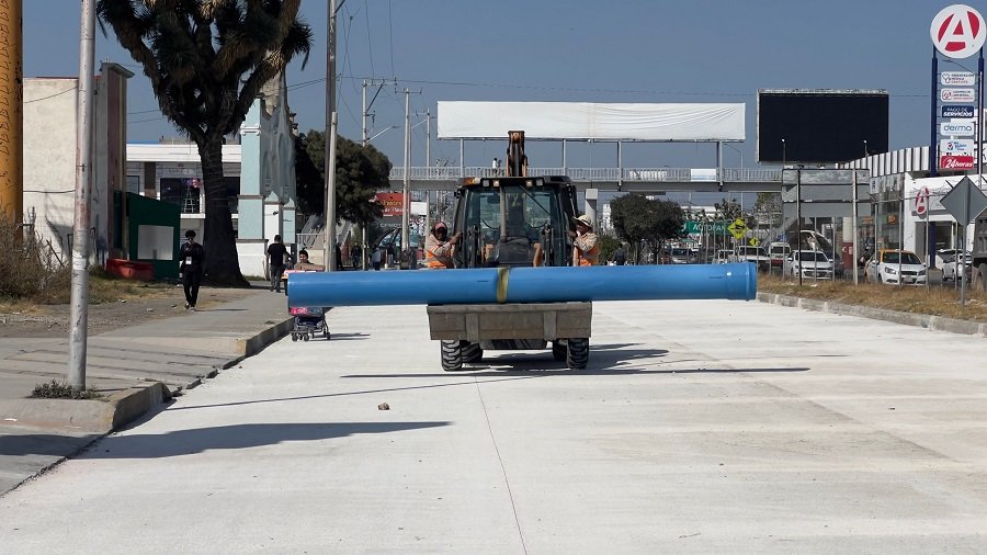 Avanzan acciones de modernización integral sobre el bulevar Santa Catarina