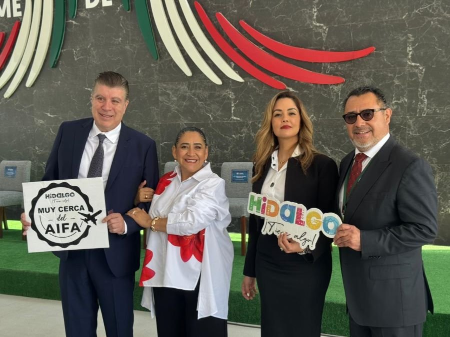 Participa Turismo de Hidalgo en el 4º Informe de Actividades del AIFA