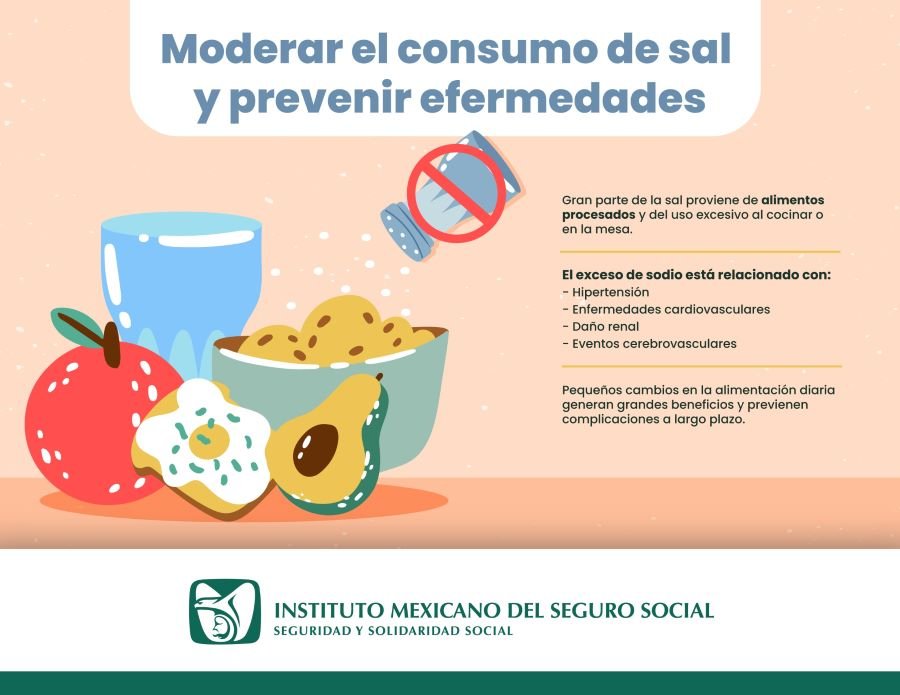 Promueve IMSS Hidalgo hábitos saludables para moderar consumo de sal y prevenir enfermedades