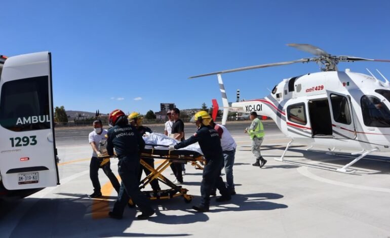 Traslado Aéreo Oportuno Garantiza Atención Especializada a Paciente de La Huasteca