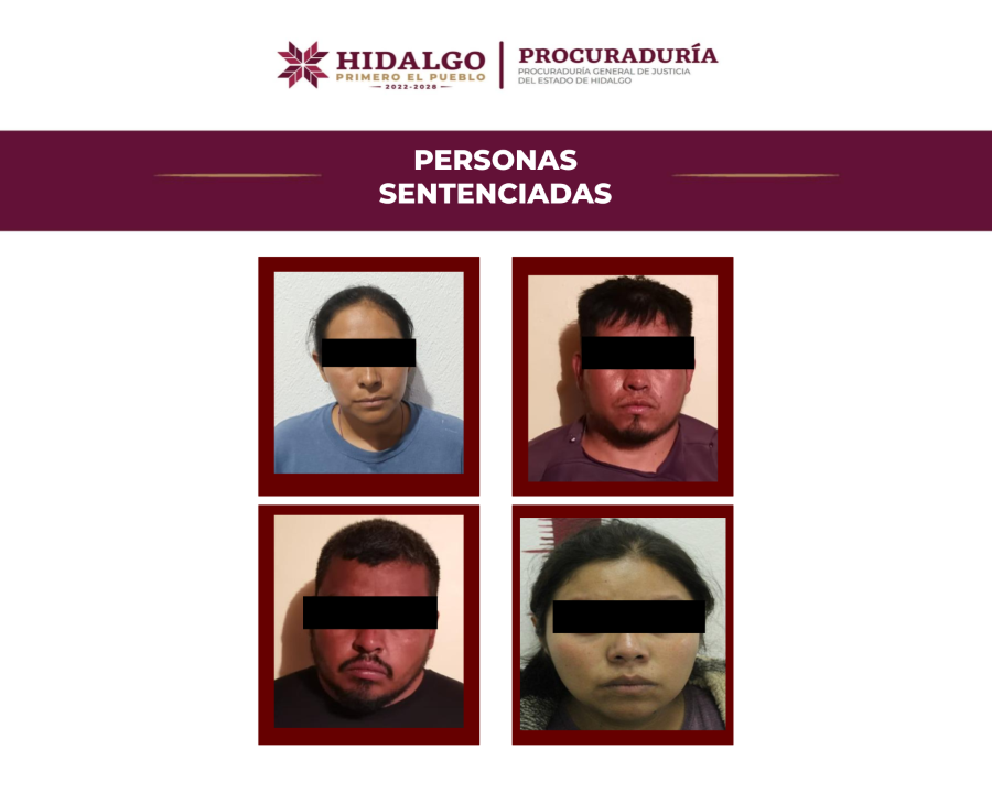 Sentencia de 80 Años de Prisión a dos Hombres y Dos Mujeres Responsables de Secuestro Agravado