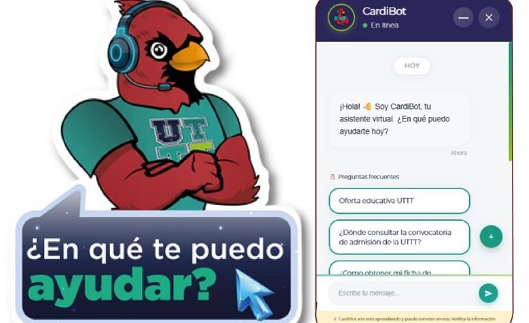 UT de Tula-Tepeji presenta “Cardibot”, asistente virtual para aspirantes