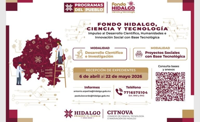 Abren Programas del Pueblo Para El Impulso del Talento Hidalguense en Ciencia y Tecnología
