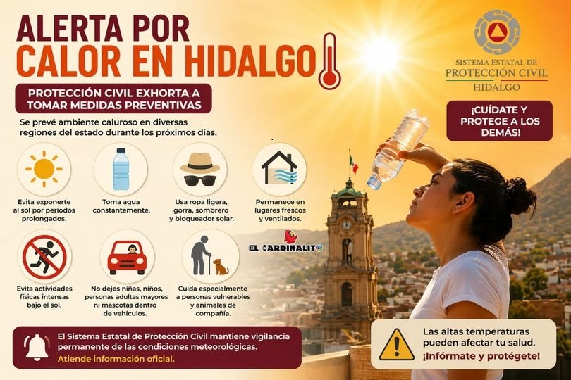 Ante condiciones Extremas de Calor, Se Exhorta a La Población a Extremar Precauciones