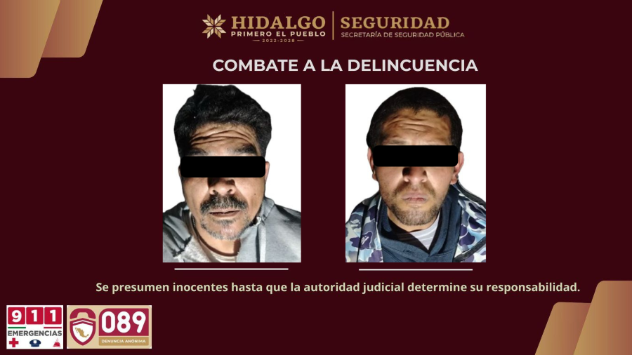 Caen 2 Presuntos Narcomenudistas en Tizayuca Tras Despliegue Operativo de La SSPH