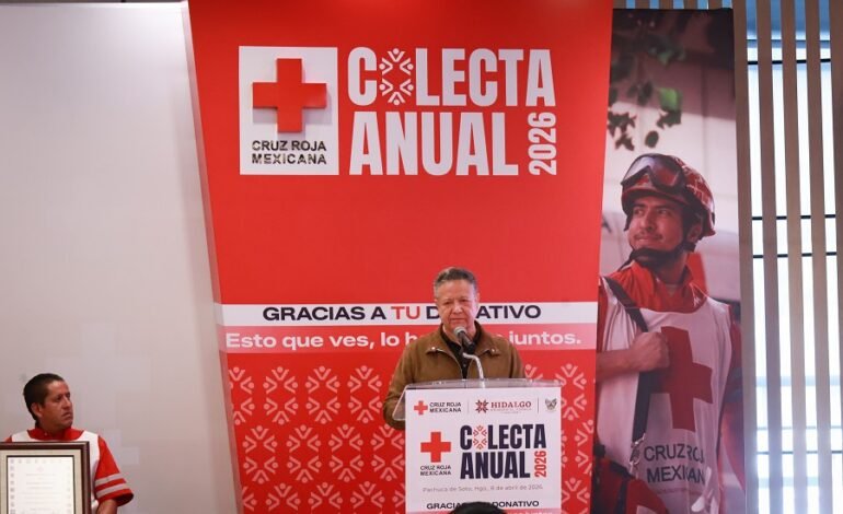 Julio Menchaca Arranca Colecta Anual 2026 de la Cruz Roja en Hidalgo