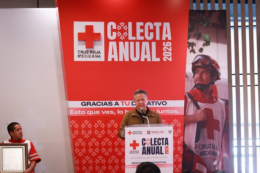 Julio Menchaca Arranca Colecta Anual 2026 de la Cruz Roja en Hidalgo