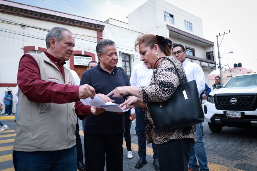 Julio Menchaca Supervisa Obras en el Centro de Pachuca Que Mejoran la Vida Cotidiana de las Familias