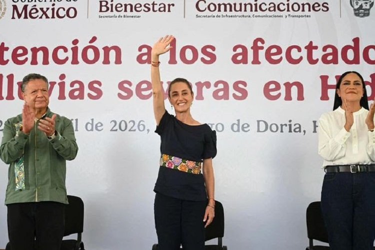Presidenta Sheinbaum Anuncia Inicio de Reconstrucción de Infraestructura Afectada Por Lluvias en Hidalgo