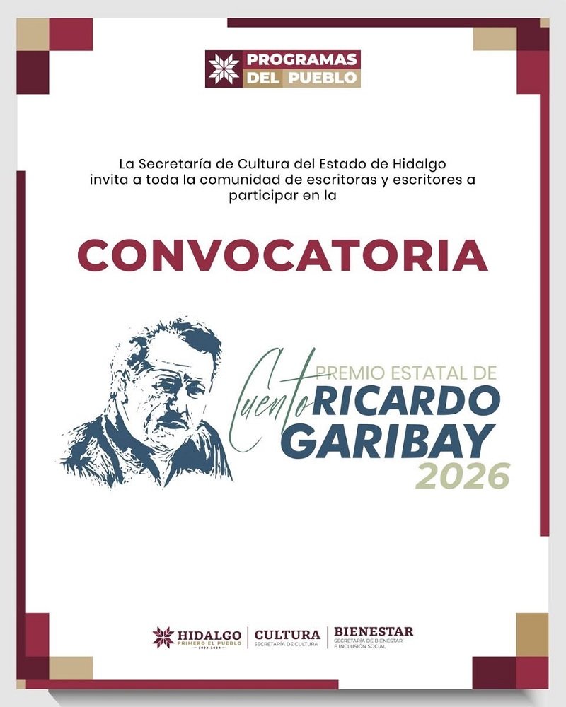 Abren convocatorias para los Premios Estatales de Literatura 2026