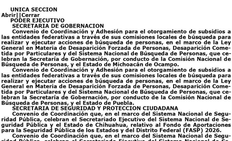La Comisión Local de Búsqueda Contará en 2026, Con Un Presupuesto Total de 25.6 Millones de Pesos.