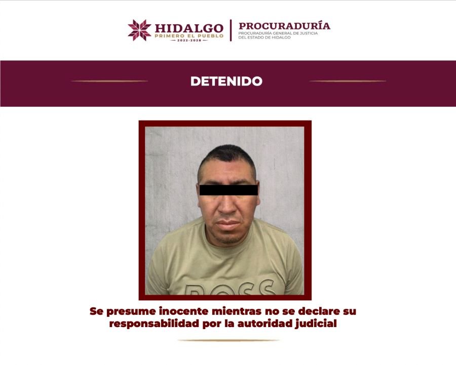 Elementos de la Agencia de Investigación Criminal detuvieron en Tlaxcoapan a un hombre en Posesión De Estupefacientes Y Cartuchos de Arma de Fuego