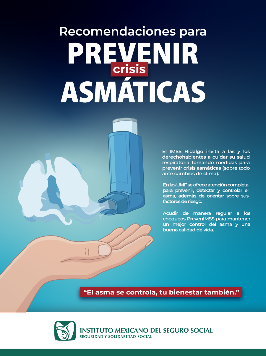 Emite IMSS Hidalgo Recomendaciones Para Prevenir Crisis Asmáticas
