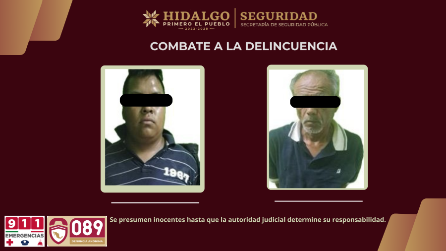 SSPH Detiene a Dos Distribuidores de Sustancias Ilícitas en Actopan