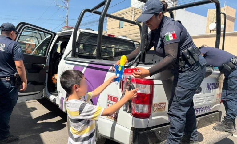 Policía Estatal entrega más de 2 mil juguetes a infancias hidalguenses
