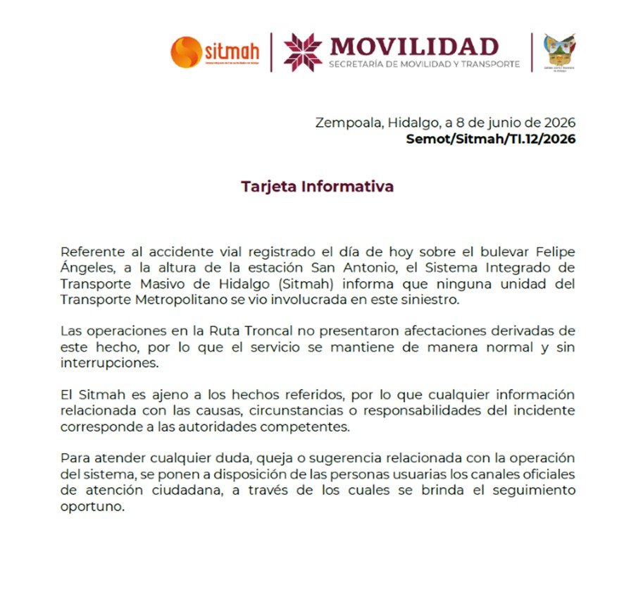 Accidente Vial Registrado Hoy Sobre El Bulevar Felipe Ángeles