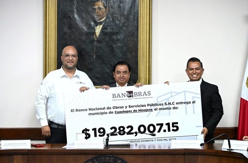 Congreso de Hidalgo encabeza la entrega de financiamiento al municipio de Cuautepec