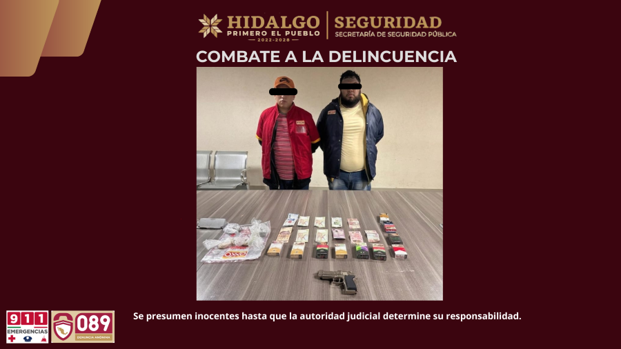 Rescata SSPH a Tres Empleadas y Asegura a Tres Falsos Trabajadores en Asalto a Tienda, en Tula de Allende
