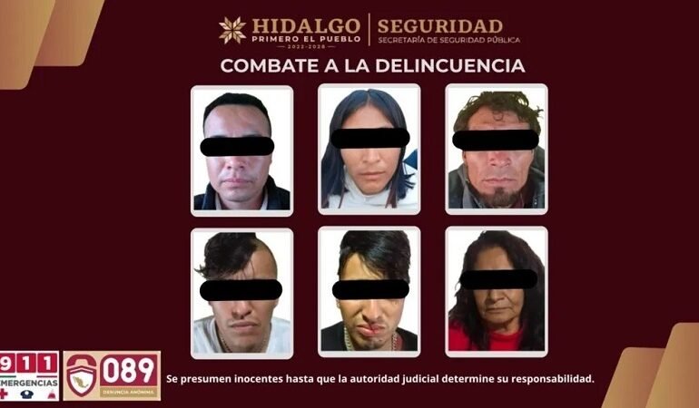 Seis Detenidos Tras Cateos Simultáneos en Pachuca y Apan