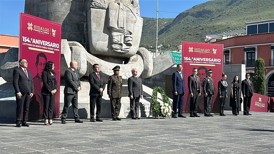 Conmemora Hidalgo el 154° Aniversario Luctuoso de Benito Juárez