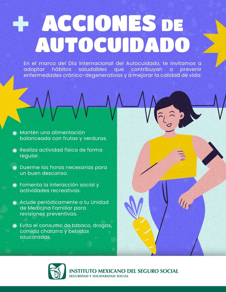 Exhorta IMSS Hidalgo a población a adoptar acciones de autocuidado