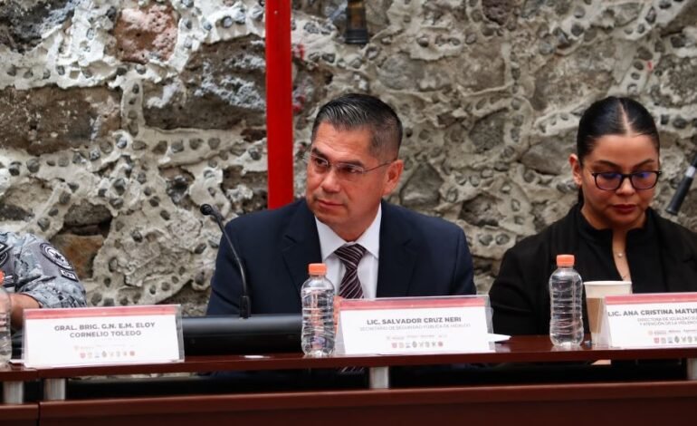 Gabinete de Seguridad de Hidalgo presenta resultados en la 6ta. Reunión de Coordinación Interestatal de Paz y Seguridad