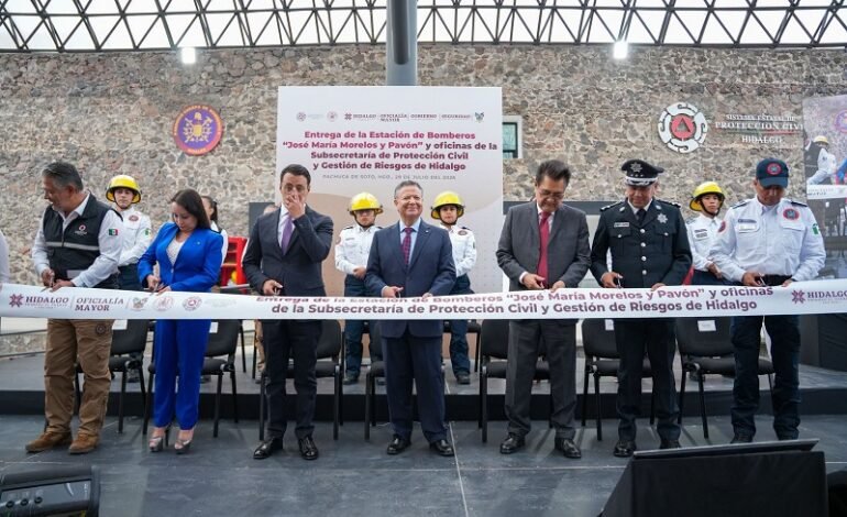Julio Menchaca Entrega Estación de Bomberos en Pachuca