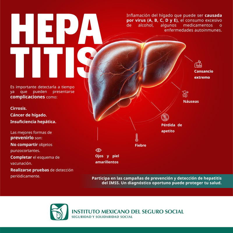 Refuerza IMSS Hidalgo Acciones de Prevención y Detección de Hepatitis