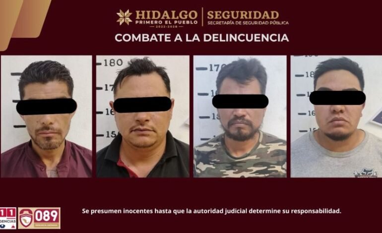 Asegura SSPH a Cuatro Personas en Tepeapulco; Tres Son Objetivos Prioritarios