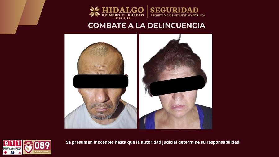 SSPH asegura a dos personas y desarticula presunto punto de venta de droga en Pachuca