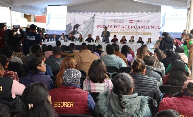 Secretaría de Gobierno abre diálogo en Acaxochitlán con las Mesas de Acercamiento de Bienestar y Paz